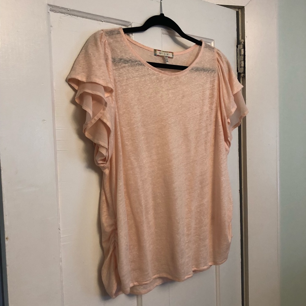 Anthropologie Blush Pink Tee